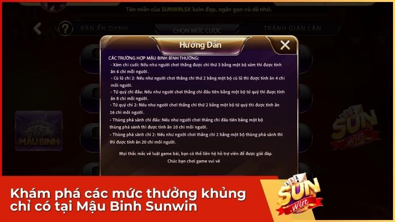 Hệ số chi cực cao tạo nên sức hút của game bài Mậu Binh Sunwin