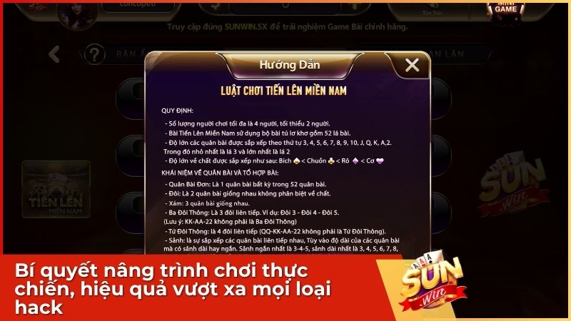 Nhớ bài, đọc vị đối thủ, diễn tâm lý và giữ chiến thuật an toàn là những mẹo chơi hay không cần hack Tiến Lên Miền Nam