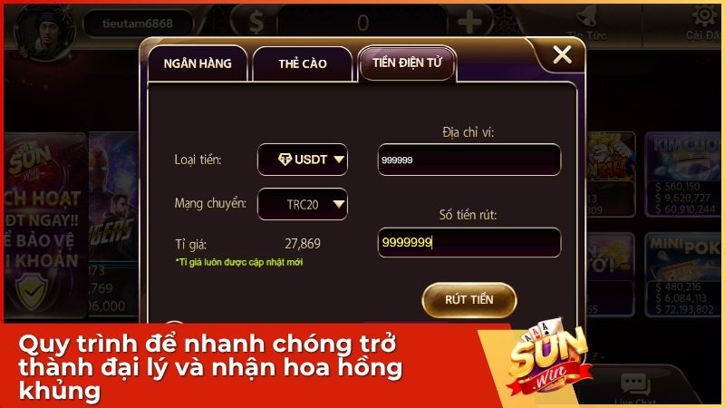 Thực hiện theo quy trình để nhanh chóng trở thành đại lý và nhận hoa hồng khủng