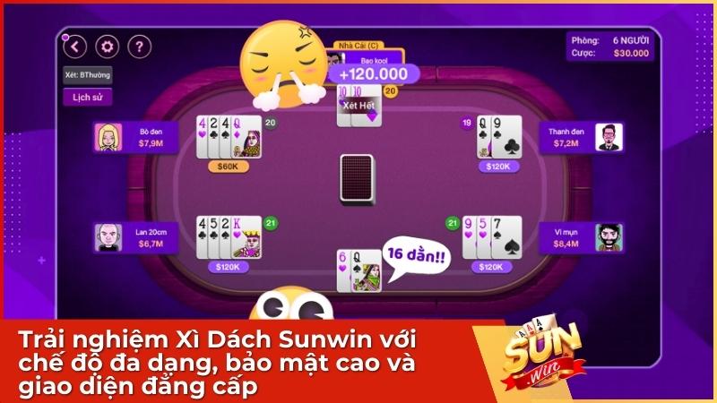 Trải nghiệm Xì Dách Sunwin với chế độ đa dạng, bảo mật cao và giao diện đẳng cấp