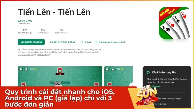 Quy trình cài đặt nhanh cho iOS, Android và PC (giả lập) chỉ với 3 bước đơn giản