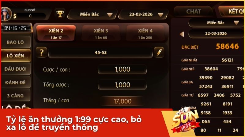 Hướng dẫn chơi lô đề truyền thống cực chuẩn, chắc thắng tại Sunwin 1 Giao diện Lô đề truyền thống tại Sunwin uy tín, minh bạch và chuyên nghiệp